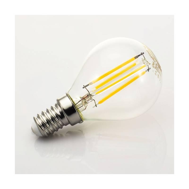 Žárovka LED Tesla Crystal Retro miniglobe, 4W, E14, teplá bílá