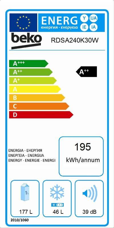 Chladnička Beko RDSA 240 K30W bílá