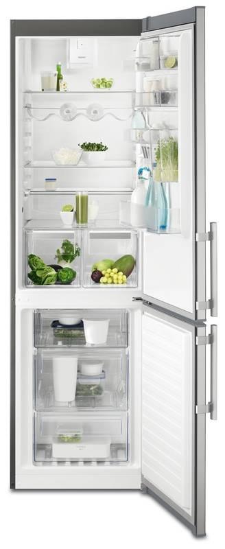 Chladnička s mrazničkou Electrolux EN3855MFX šedá nerez