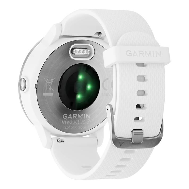 Chytré hodinky Garmin vívoActive3 Optic stříbrné bílé