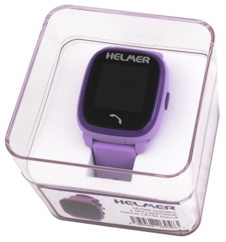 Chytré hodinky Helmer LK 704 dětské s GPS lokátorem fialový