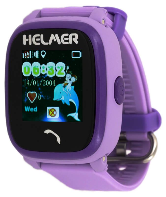 Chytré hodinky Helmer LK 704 dětské s GPS lokátorem fialový, Chytré, hodinky, Helmer, LK, 704, dětské, s, GPS, lokátorem, fialový