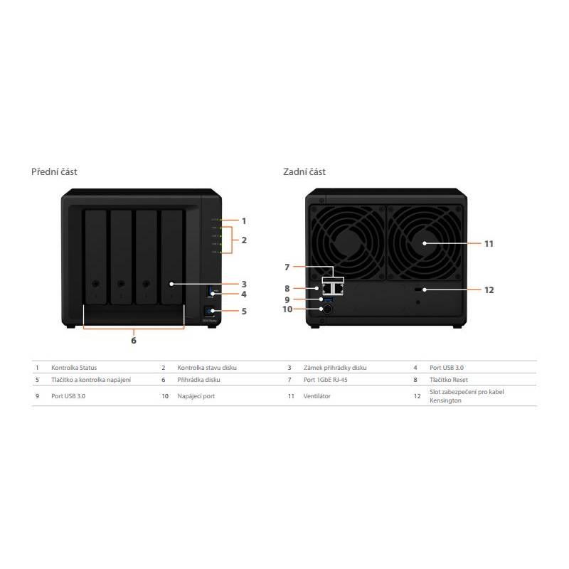 Datové uložiště Synology DS418play černé