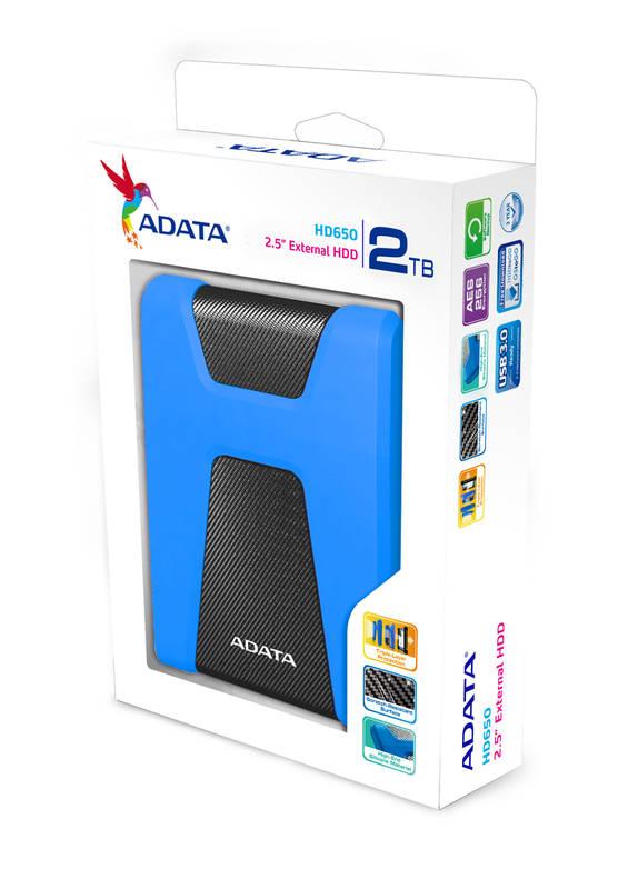 Externí pevný disk 2,5" ADATA HD650 2TB modrý