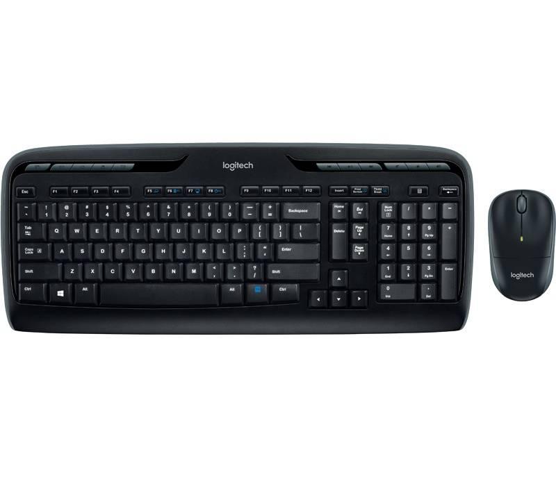 Klávesnice s myší Logitech Wireless Combo MK330, US černá