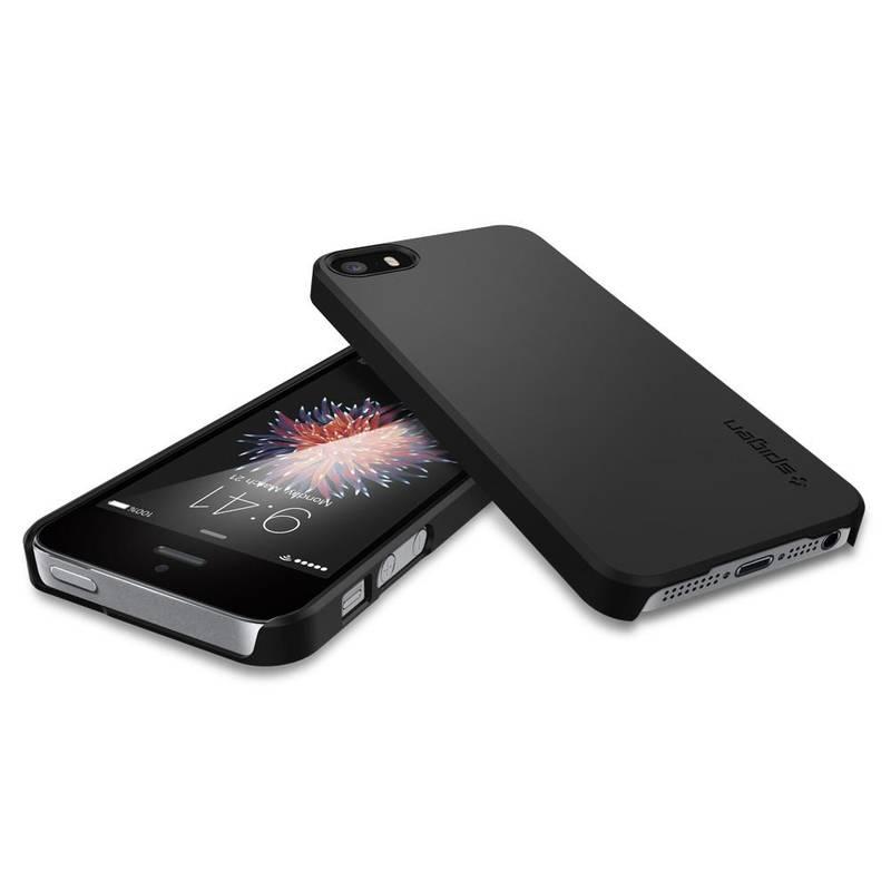 Kryt na mobil Spigen Thin Fit Apple iPhone SE 5s 5 černý