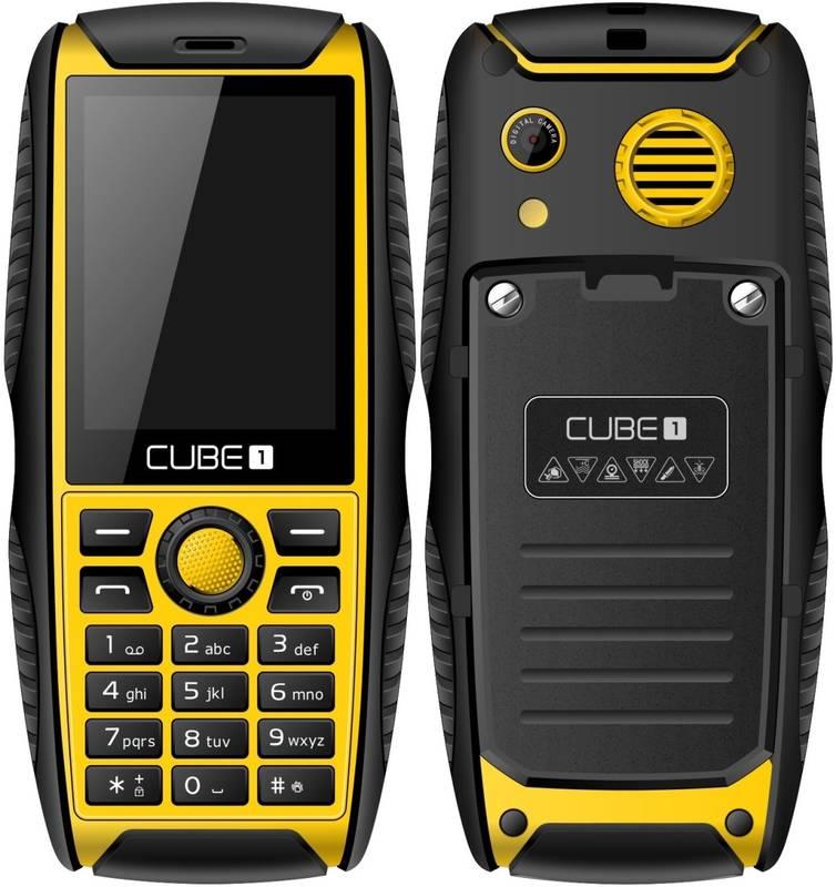 Mobilní telefon CUBE 1 S200 Dual SIM černý žlutý