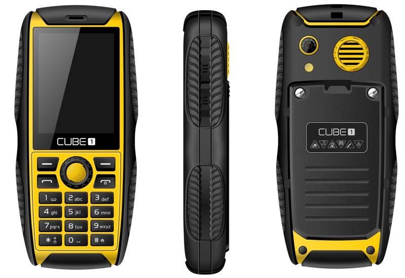 Mobilní telefon CUBE 1 S200 Dual SIM černý žlutý