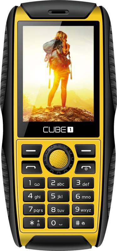 Mobilní telefon CUBE 1 S200 Dual SIM černý žlutý