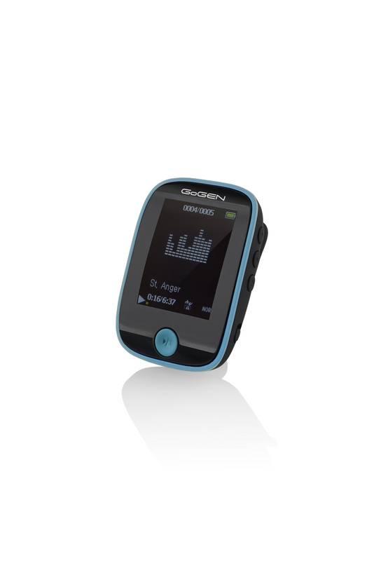 MP3 přehrávač GoGEN MXM 421 GB8 BT černý modrý