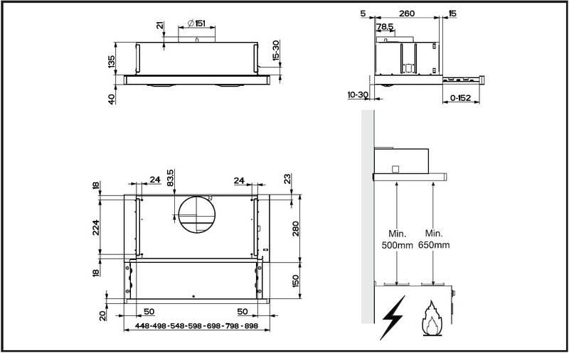 Odsavač par Beko CTB 6250 W bílý