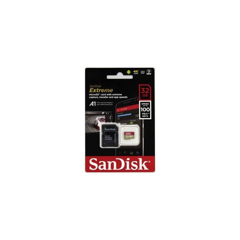 Paměťová karta Sandisk Micro SDHC Extreme 32GB UHS-I U1 adapter černá
