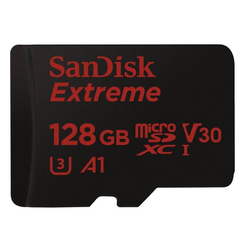 Paměťová karta Sandisk Micro SDXC Extreme 128GB UHS-I U3 adapter černá