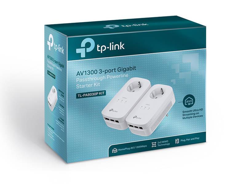 Síťový rozvod LAN po 230V TP-Link TL-PA8030PKIT bílý