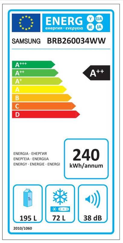 Chladnička s mrazničkou Samsung BRB260034WW EF
