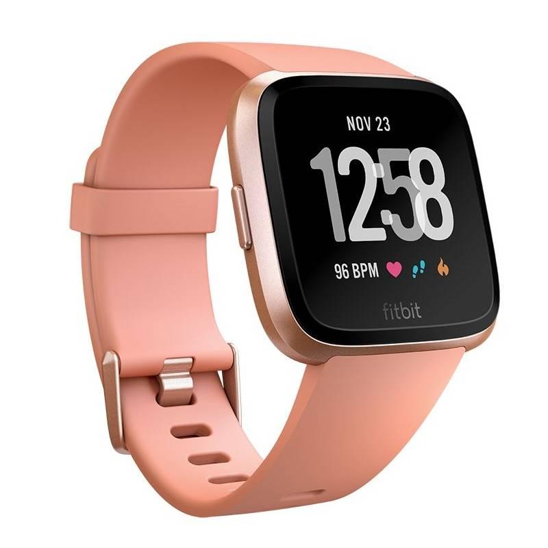 Chytré hodinky Fitbit Versa - Peach Rose Gold Aluminum
