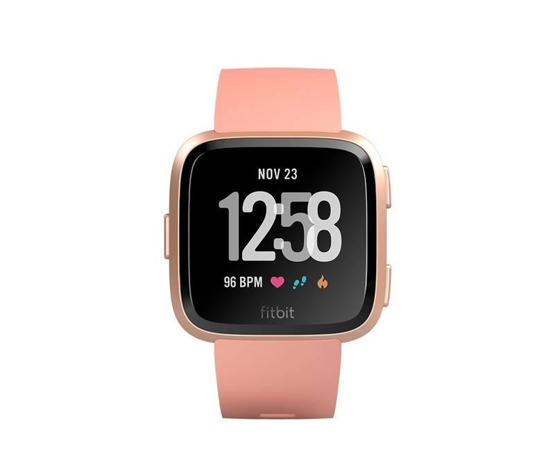 Chytré hodinky Fitbit Versa - Peach Rose Gold Aluminum