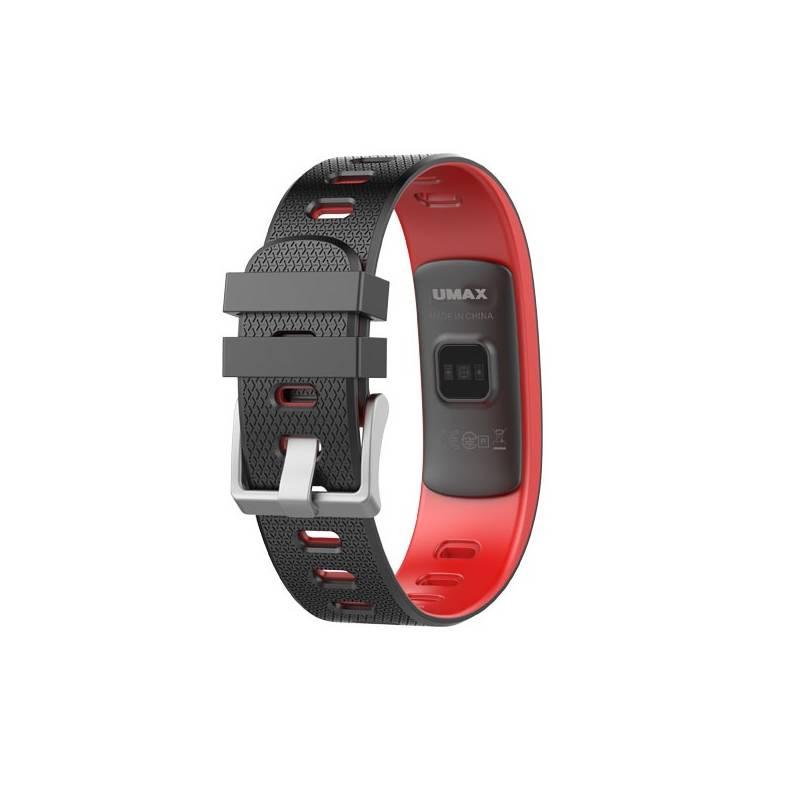 Fitness náramek Umax U-Band 116H černý červený zelený