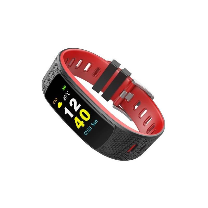 Fitness náramek Umax U-Band 116H černý červený zelený