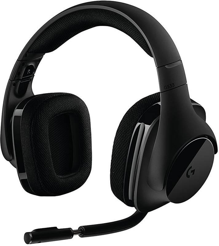 Headset Logitech Gaming G533 Wireless černý, Headset, Logitech, Gaming, G533, Wireless, černý