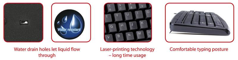 Klávesnice Genius KB-110X, PS2, CZ SK černá