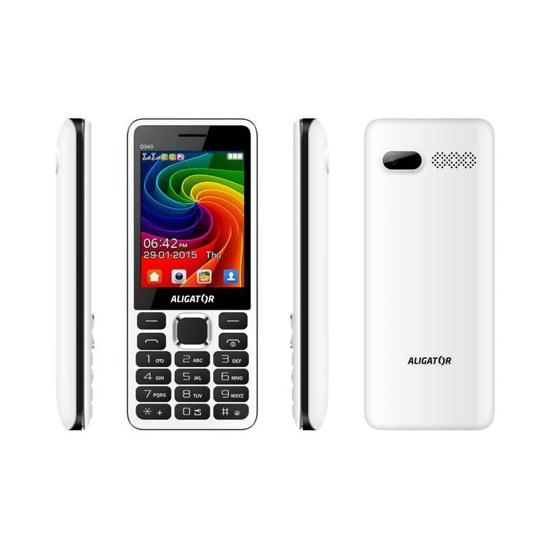 Mobilní telefon Aligator D940 Dual Sim bílý