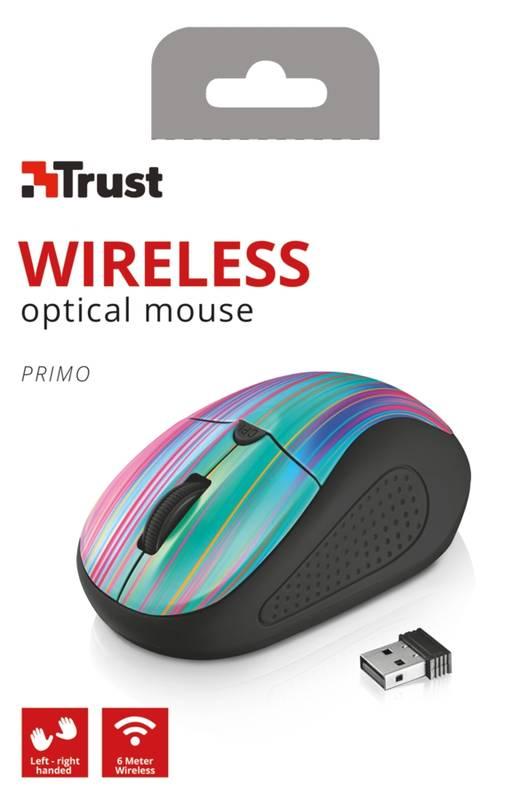 Myš Trust Primo Wireless - black rainbow, Myš, Trust, Primo, Wireless, black, rainbow