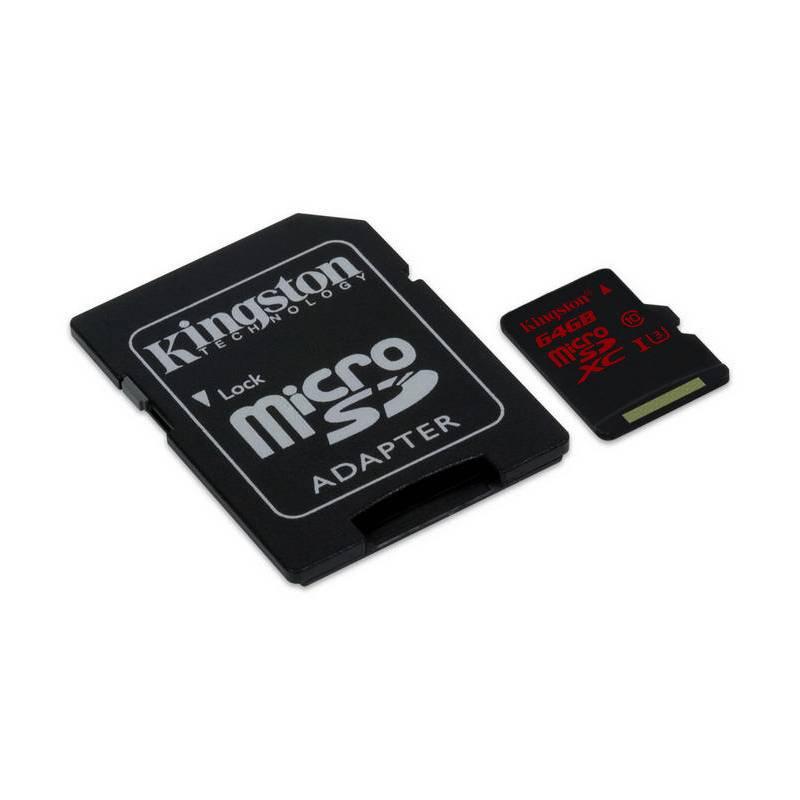 Paměťová karta Kingston MicroSDHC 64GB UHS-I U3 adapter