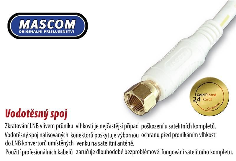 Parabola Mascom OP-VJ2 LNB monoblock kabel koax šedá, Parabola, Mascom, OP-VJ2, LNB, monoblock, kabel, koax, šedá