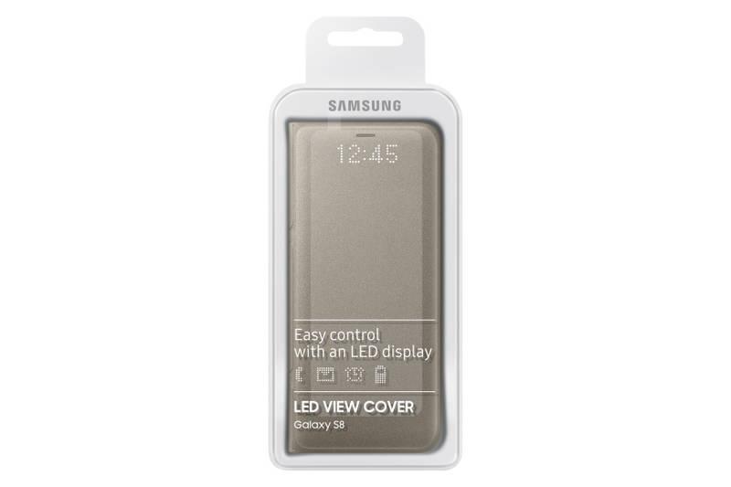 Pouzdro na mobil flipové Samsung LED View pro Galaxy S8 zlaté