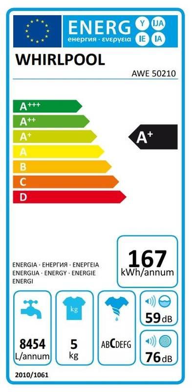 Automatická pračka Whirlpool AWE 50210 bílá
