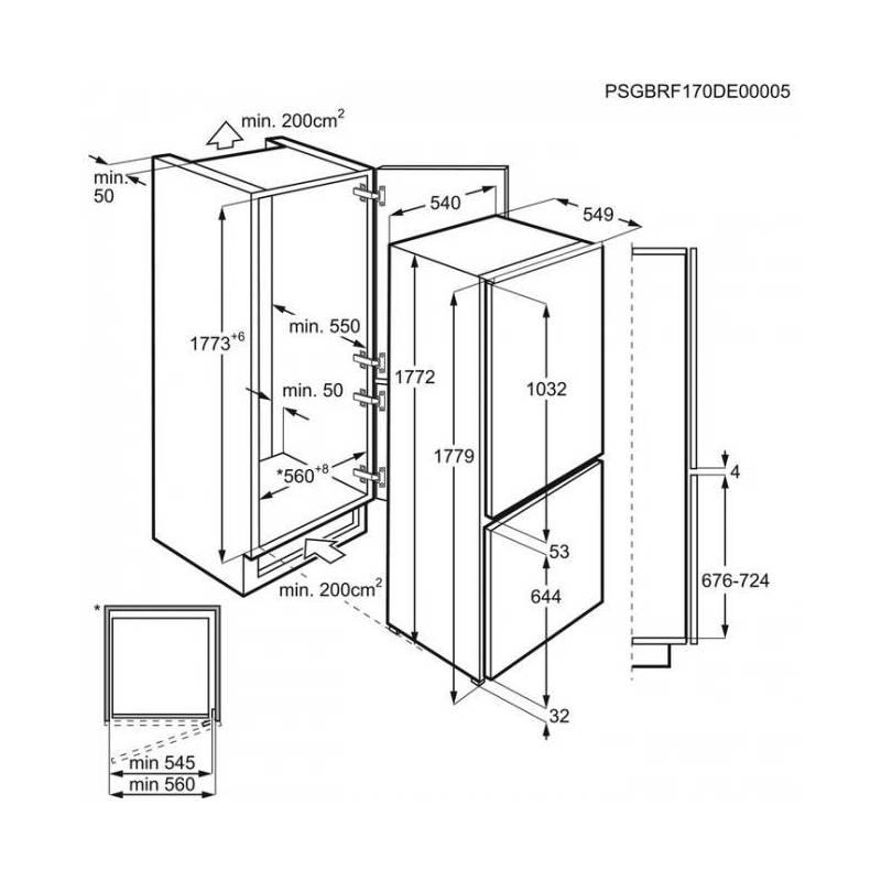 Chladnička s mrazničkou AEG Mastery SCE81824TS bílá
