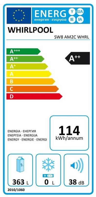 Chladnička Whirlpool SW8 AM2C WHRL bílá, Chladnička, Whirlpool, SW8, AM2C, WHRL, bílá