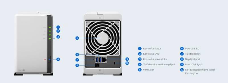Datové uložiště Synology DS218j bílé