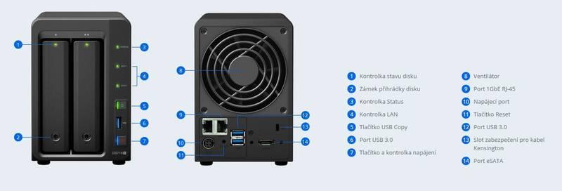 Datové uložiště Synology DS718 černé
