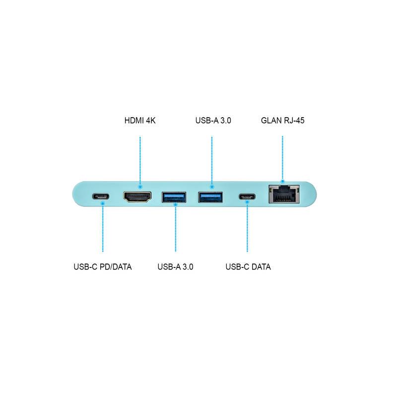 Dokovací stanice i-tec Travel 4K, USB-C černá