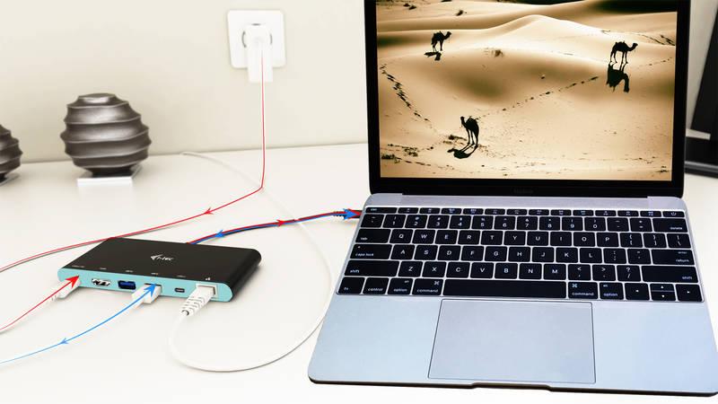 Dokovací stanice i-tec Travel 4K, USB-C černá