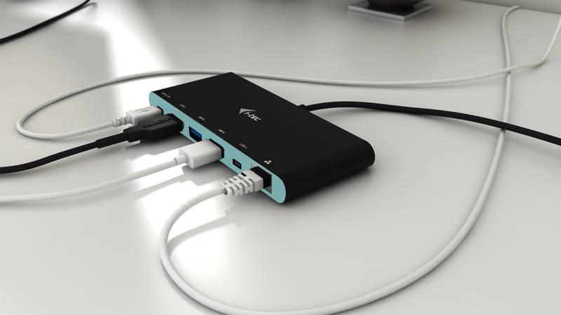 Dokovací stanice i-tec Travel 4K, USB-C černá