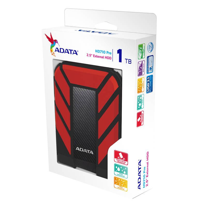 Externí pevný disk 2,5" ADATA HD710 Pro 1TB červený