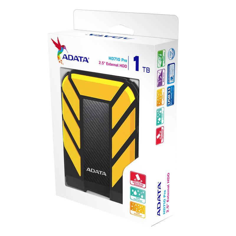 Externí pevný disk 2,5" ADATA HD710 Pro 1TB žlutý