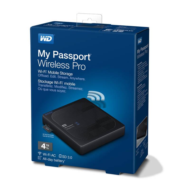 Externí pevný disk 2,5" Western Digital My Passport Wireless Pro 4TB černý