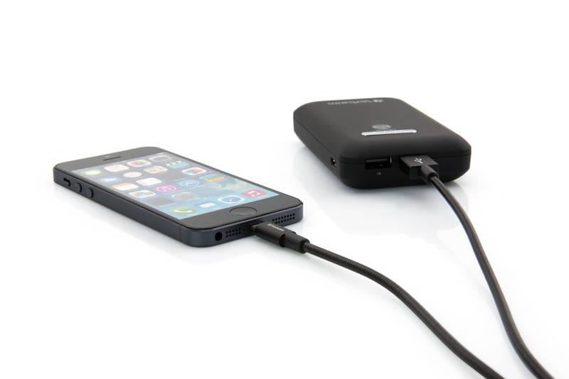 Kabel Verbatim Sync & Charge USB Lightning, 1m, MFi, nerezová ocel černý