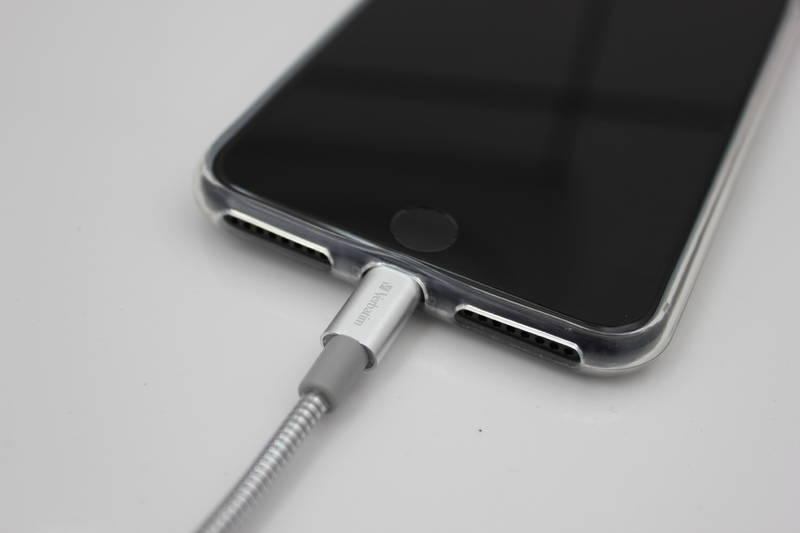 Kabel Verbatim Sync & Charge USB Lightning, 1m, MFi, nerezová ocel stříbrný