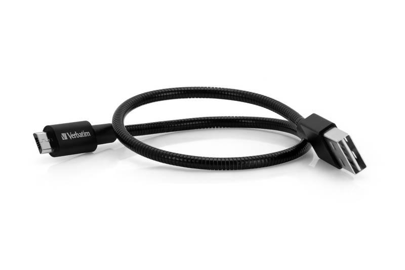 Kabel Verbatim Sync & Charge USB micro USB, 1m, nerezová ocel černý