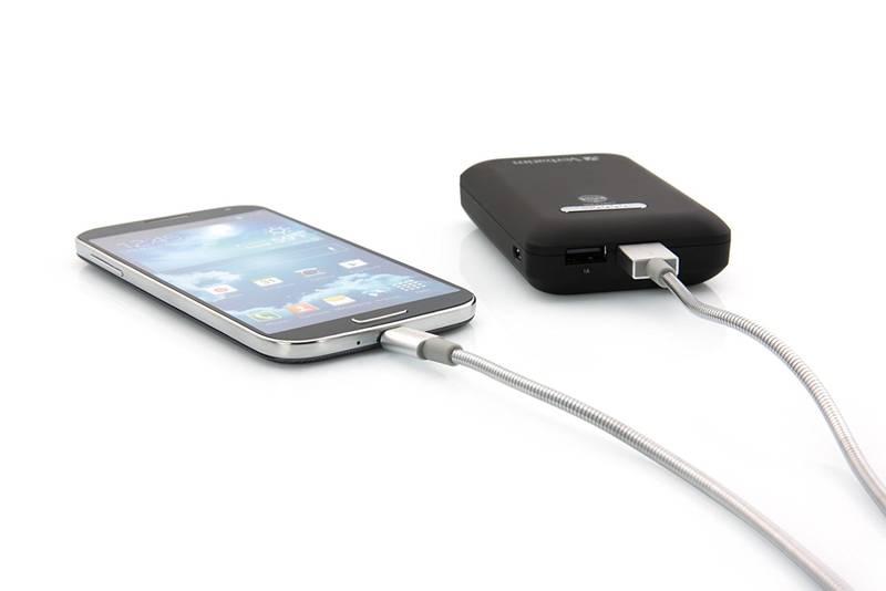 Kabel Verbatim Sync & Charge USB micro USB, 30cm, nerezová ocel stříbrný