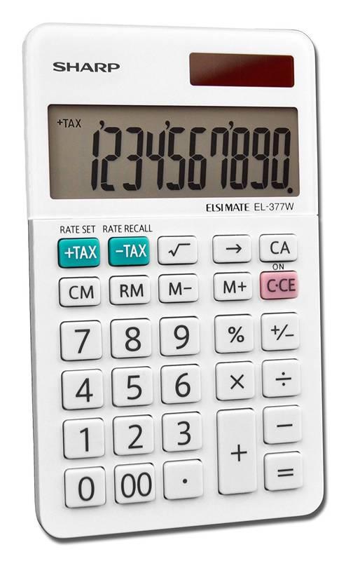 Kalkulačka Sharp EL-377W bílá, Kalkulačka, Sharp, EL-377W, bílá