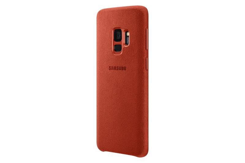 Kryt na mobil Samsung Alcantara pro Galaxy S9 červený