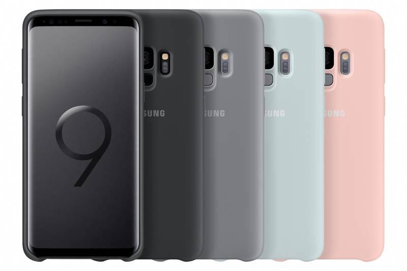 Kryt na mobil Samsung Silicon Cover pro Galaxy S9 modrý