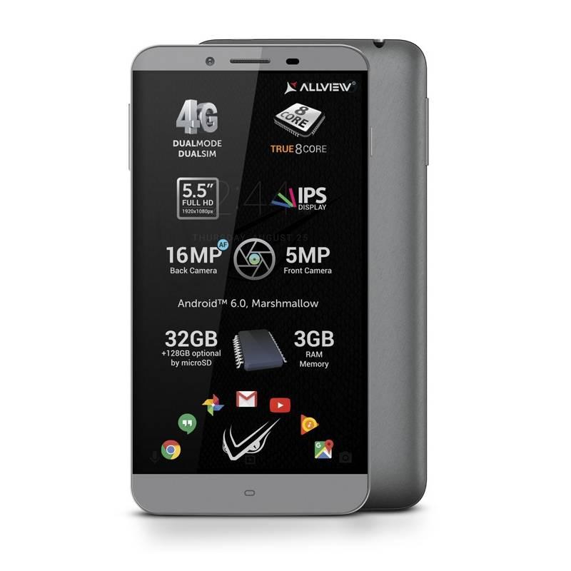 Mobilní telefon Allview V2 Viper S Dual SIM šedý, Mobilní, telefon, Allview, V2, Viper, S, Dual, SIM, šedý