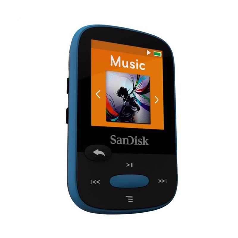 MP3 přehrávač Sandisk Sansa Clip Sports 8 GB modrý